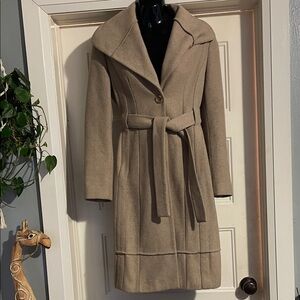 Stylish Tan Belted Coat
